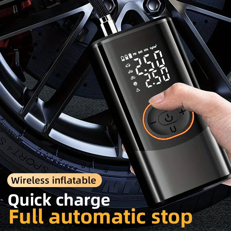 Draagbare Elektrische Bandenpomp – Compact, Krachtig & Slim Display