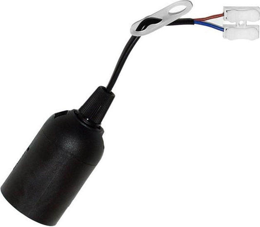 Comnox - Verhuisfitting E27 met kroonsteen – Gemakkelijk tijdelijk licht – Lichtgewicht kunststof – Max. 60W – Voor thuis en werk – Comnox