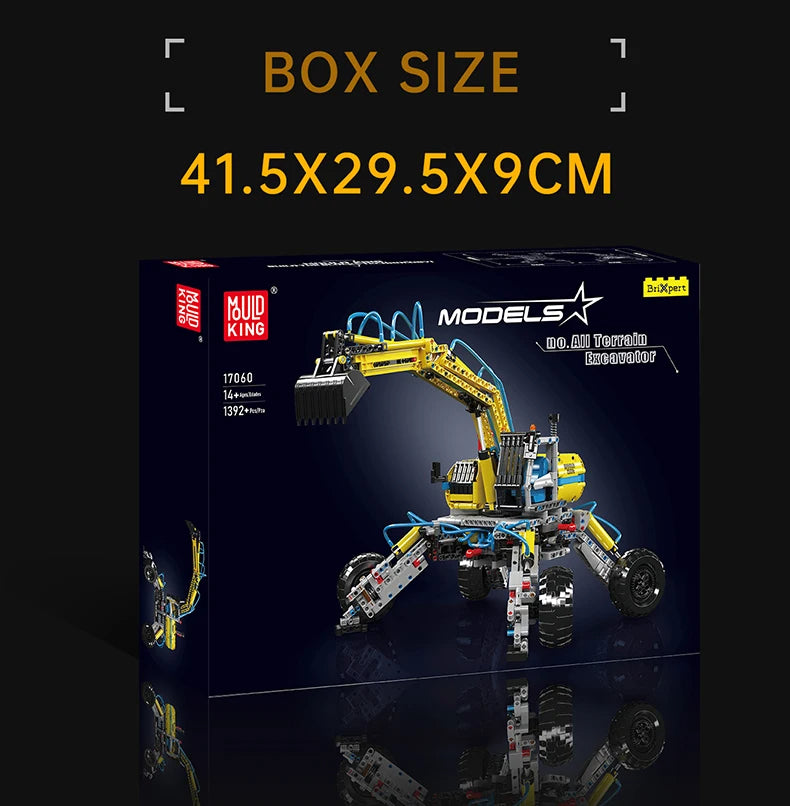 Comnox - Mould King - All-Terrain Graafmachine Bouwset - 1372 Stukjes - LEGO Compatible - Pneumatisch Model
