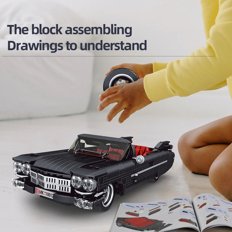 Comnox - Mould King - Vintage Car Bouwset - 1245 Stuks - Cadillac Eldorado Model - Technisch Speelgoed voor Modelbouwliefhebbers - LEGO Compatible - Comnox Company