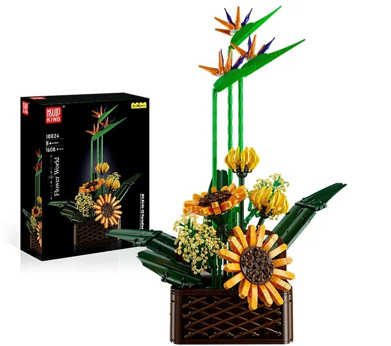 Comnox - Mould King - Bloemenboeket Bouwset - 1158 Stukjes - LEGO Compatible - Decoratieve Bloemenpracht - Strelitzia - Comnox Company