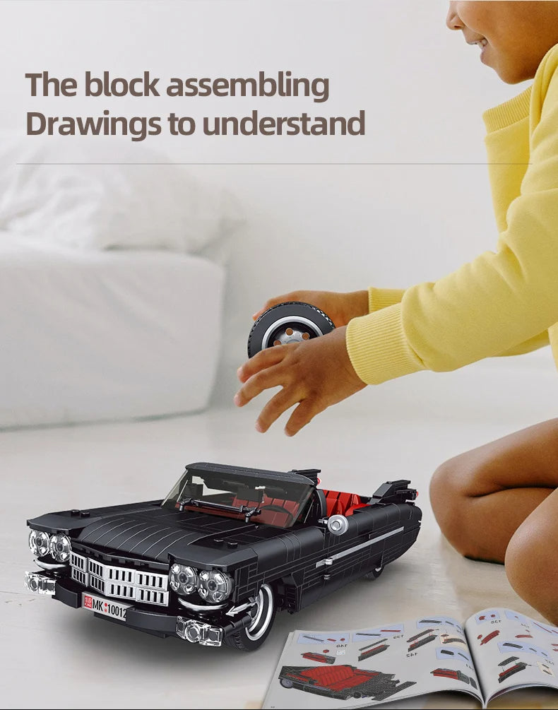Comnox - Mould King - Vintage Car Bouwset - 1245 Stuks - Cadillac Eldorado Model - Technisch Speelgoed voor Modelbouwliefhebbers - LEGO Compatible - Comnox Company