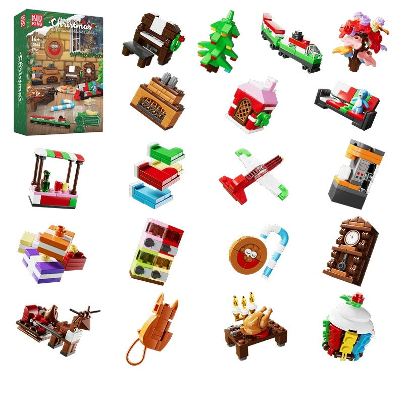 Comnox - Mould King - Kerst Countdown Kalender - 694 Stukjes - LEGO Compatible - Kerstcadeau - Groen - Comnox Company