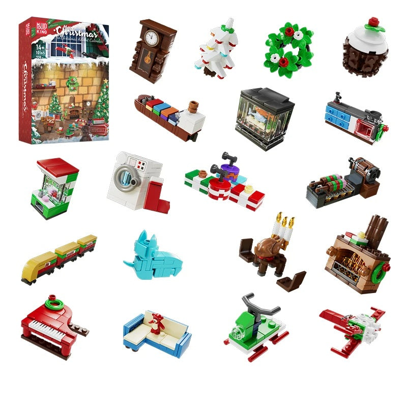 Comnox - Mould King - Kerst Countdown Kalender - 725 Stukjes - LEGO Compatible - Kerstcadeau - Rood - Comnox Company