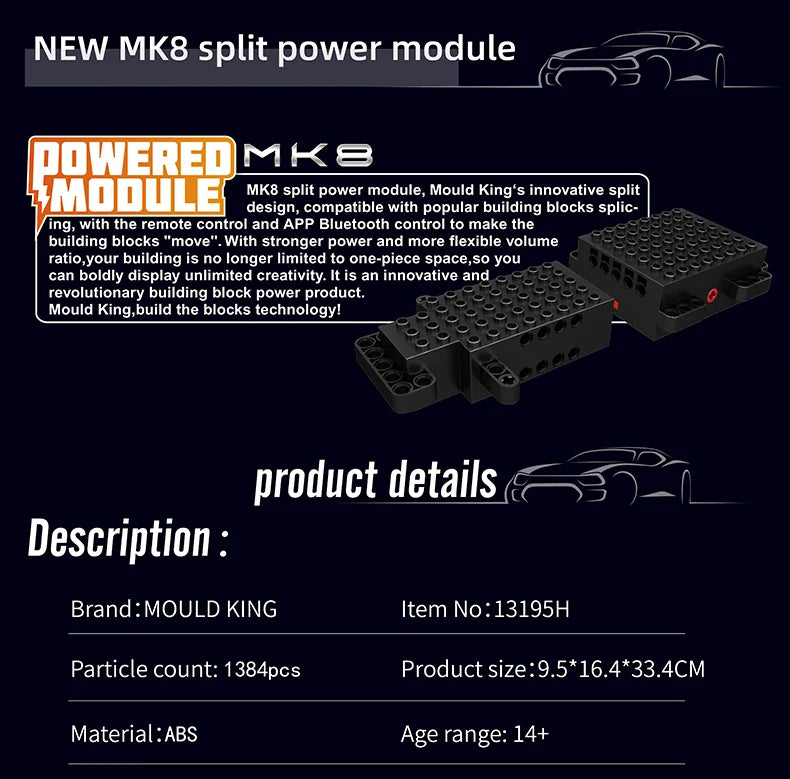 Comnox - Mould King Lamborghini Countach Bouwset - 1384 Stukjes - LEGO Compatible - Iconisch Technisch Speelgoed - Geel - Comnox Company