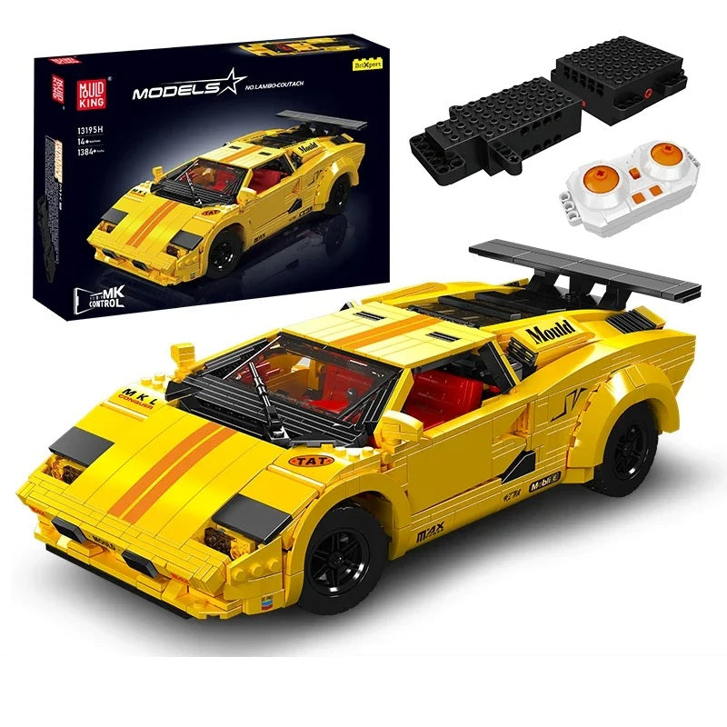 Comnox - Mould King Lamborghini Countach Bouwset - 1384 Stukjes - LEGO Compatible - Iconisch Technisch Speelgoed - Geel - Comnox Company
