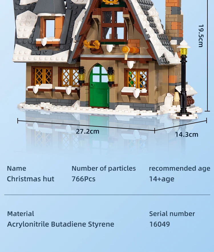 Comnox - Mould King - Kersthuisje Bouwset - Compatibel met LEGO - 766 Stenen - Kertset - Comnox Company