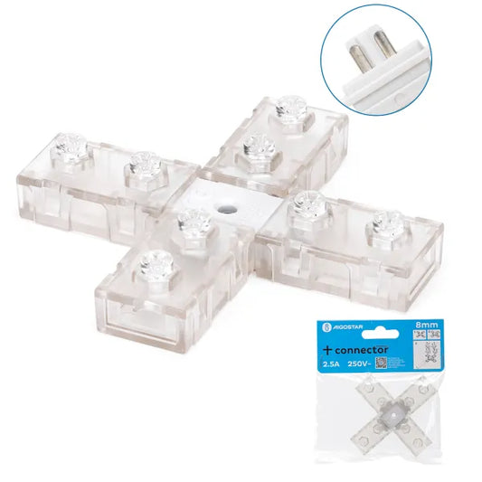 Lichtslang kruis-connector 230V AC - compleet