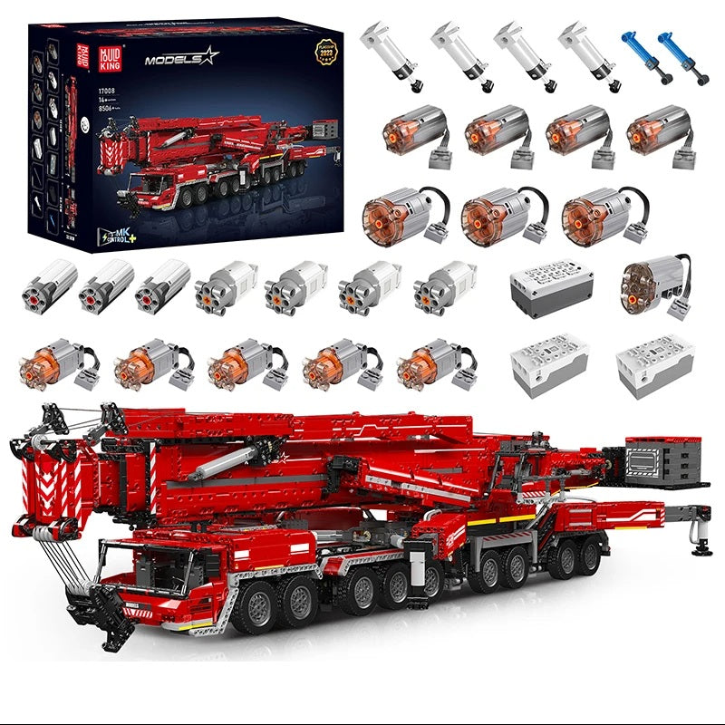 Comnox - Mould King - LTM 11200 Kraan Vrachtwagen Bouwset - 8506 Stuks - Compatibel met LEGO - Technisch Speelgoed - Rood - Comnox Company