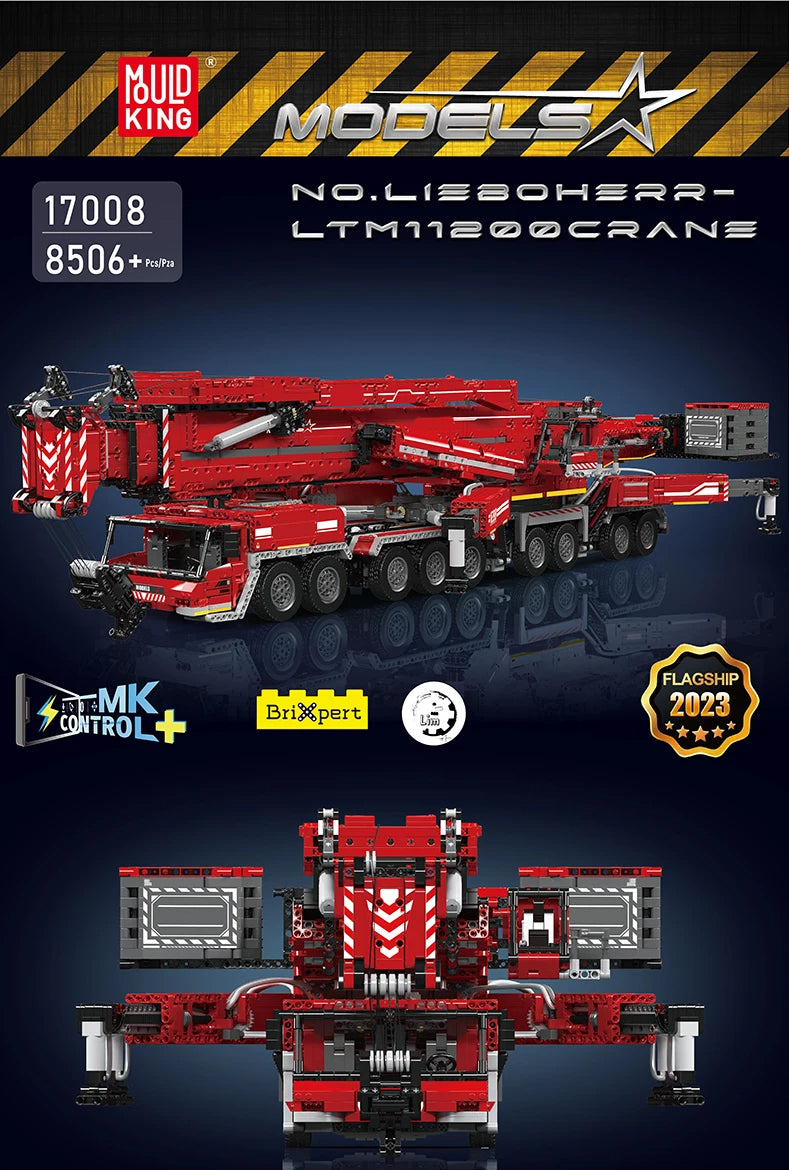 Comnox - Mould King - LTM 11200 Kraan Vrachtwagen Bouwset - 8506 Stuks - Compatibel met LEGO - Technisch Speelgoed - Rood - Comnox Company