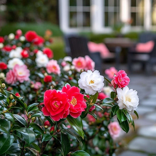 Camellia Japonica - Mix van 3 - Rozen - Rood, wit, roze