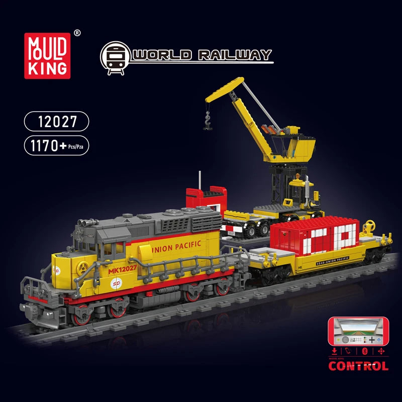 Comnox - Mould King 12027 Technische Treinbouwset - Diesel Locomotief SD40-2 met Afstandsbediening - 1170 Stuks - Comnox Company