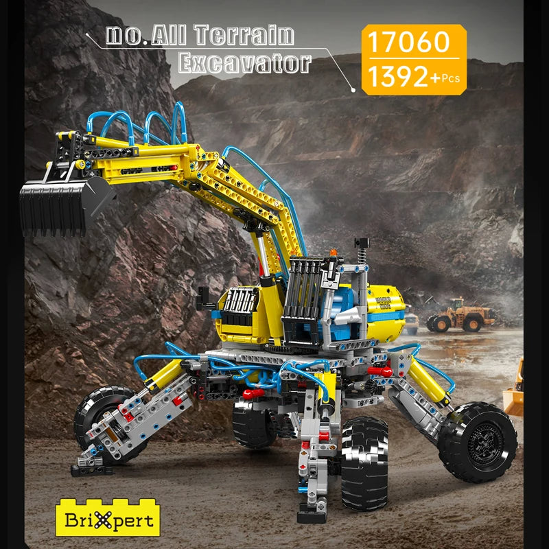 Comnox - Mould King - All-Terrain Graafmachine Bouwset - 1372 Stukjes - LEGO Compatible - Pneumatisch Model