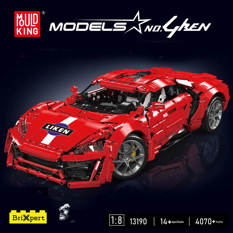 Comnox - Mould King - Lykan Hypersport Raceauto - 4070 Stukjes - LEGO Compatible - Comnox Company