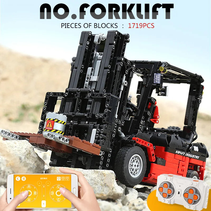 Comnox - Mould King - App RC Heftruck Bouwset - 1719 Stuks - Forklift - Technisch Speelgoed met Bluetooth en Afstandsbediening - LEGO Compatible - Comnox Company