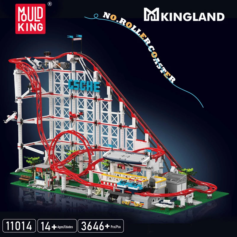 Comnox - Mould King - Technische Achtbaan Bouwset - 3646 Stuks - Gemotoriseerde Rollercoaster - Compatibel met LEGO - Speelgoed voor Fans van Pretparkmodellen - Comnox Company
