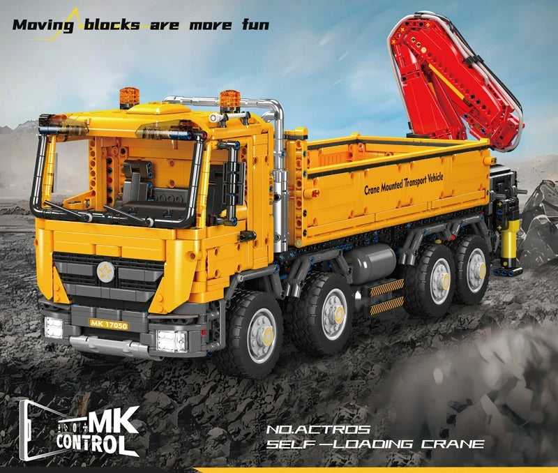 Comnox - Mould King - Technische Auto Bouwset - Zelfladende Kraan - Afstandsbediening - 4012 Stuks - Geavanceerd Model voor Bouw en Verzamelaars - RC Truck - Crane Transport Vehicle - LEGO Compatible - Comnox Company