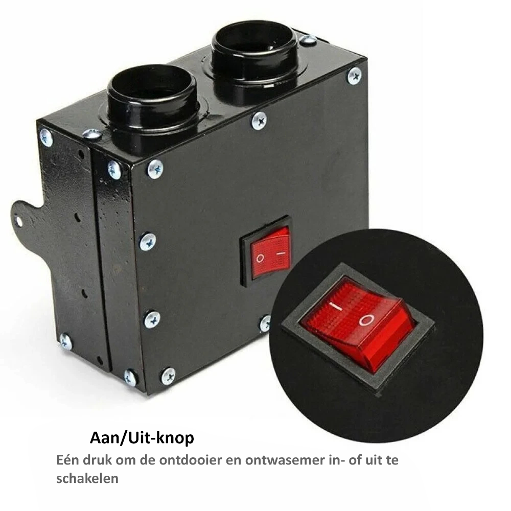 Comnox – 12V Auto Verwarming - 800W – 2-Gats Verwarmingsventilator – Snelle Verwarming & Voorruit Ontdooien – Draagbare Autokachel – Car Heater & Defroster - Comnox Company