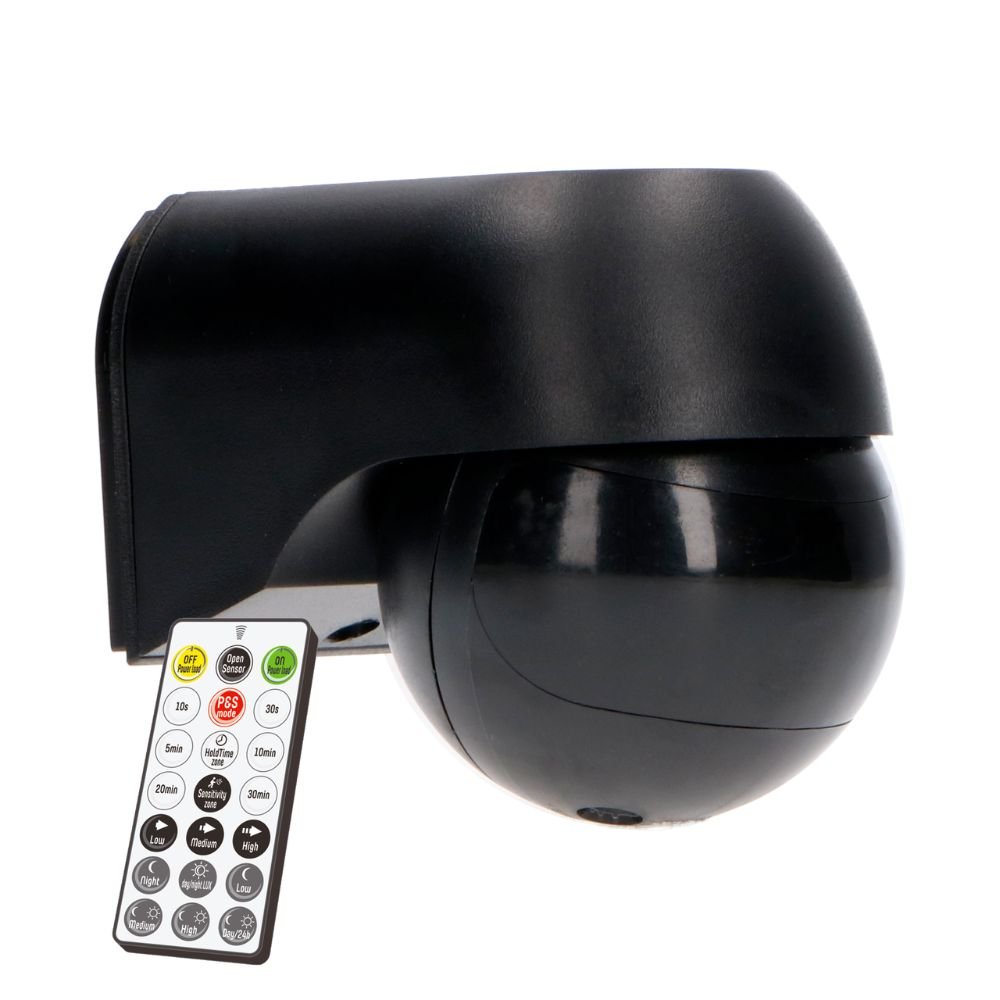 LED's Light 2-in-1 Bewegingsmelder met Afstandsbediening - Detecteert schemer en beweging - Zwart