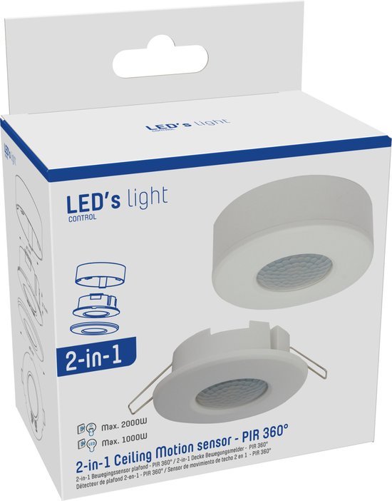 LED's Light Plafond Bewegingsmelder - Bewegingssensor en daglichtsensor - 360 graden detectie - 8 meter bereik