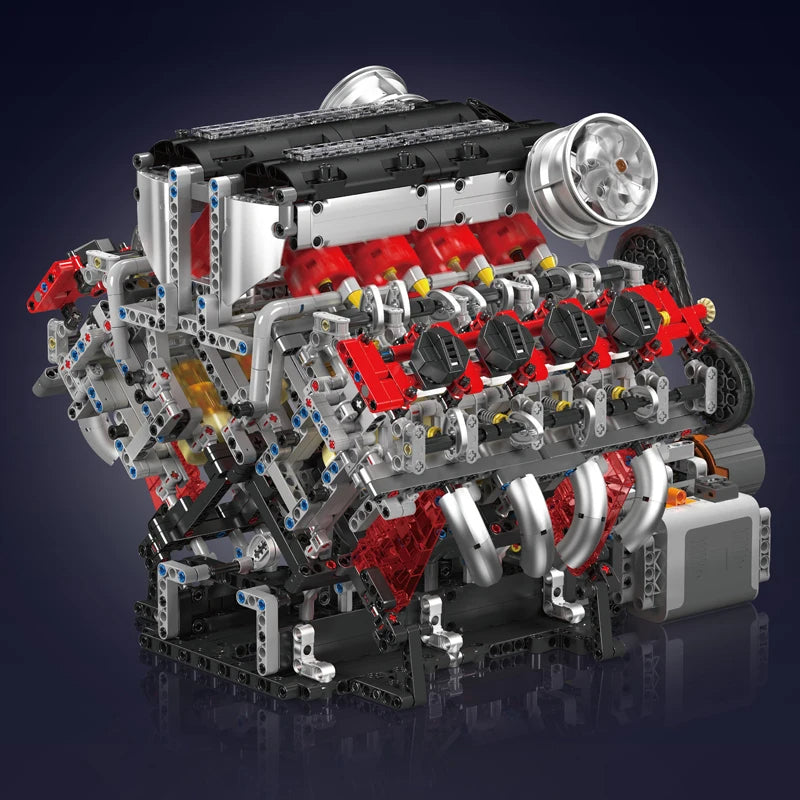 Comnox - Mould King - F488 Supercar V8 Motor Bouwset - 2718 Stuks - Technische Speelgoedset met Realistische Functies - LEGO Compatible - Comnox Company