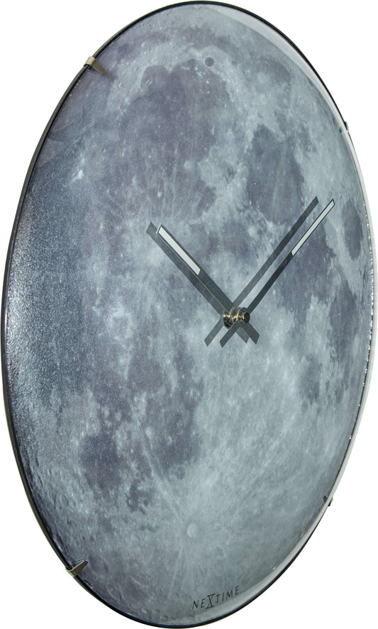 Comnox - NeXtime Moon Dome Wandklok - Lichtgevende maanmotief - 35 cm