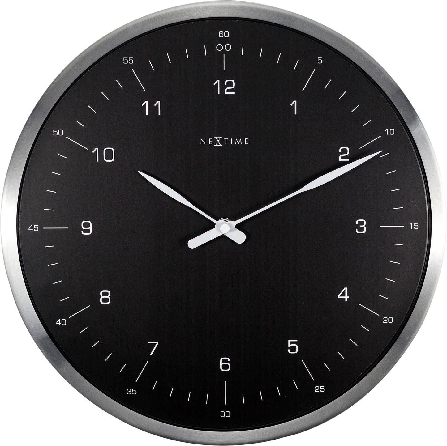 NeXtime 60 Minutes - Stille Wandklok met Koepelglas - 33 cm
