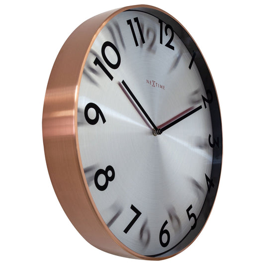 Comnox - NeXtime Reflection - Stille wandklok met metaal-effect - 40 cm