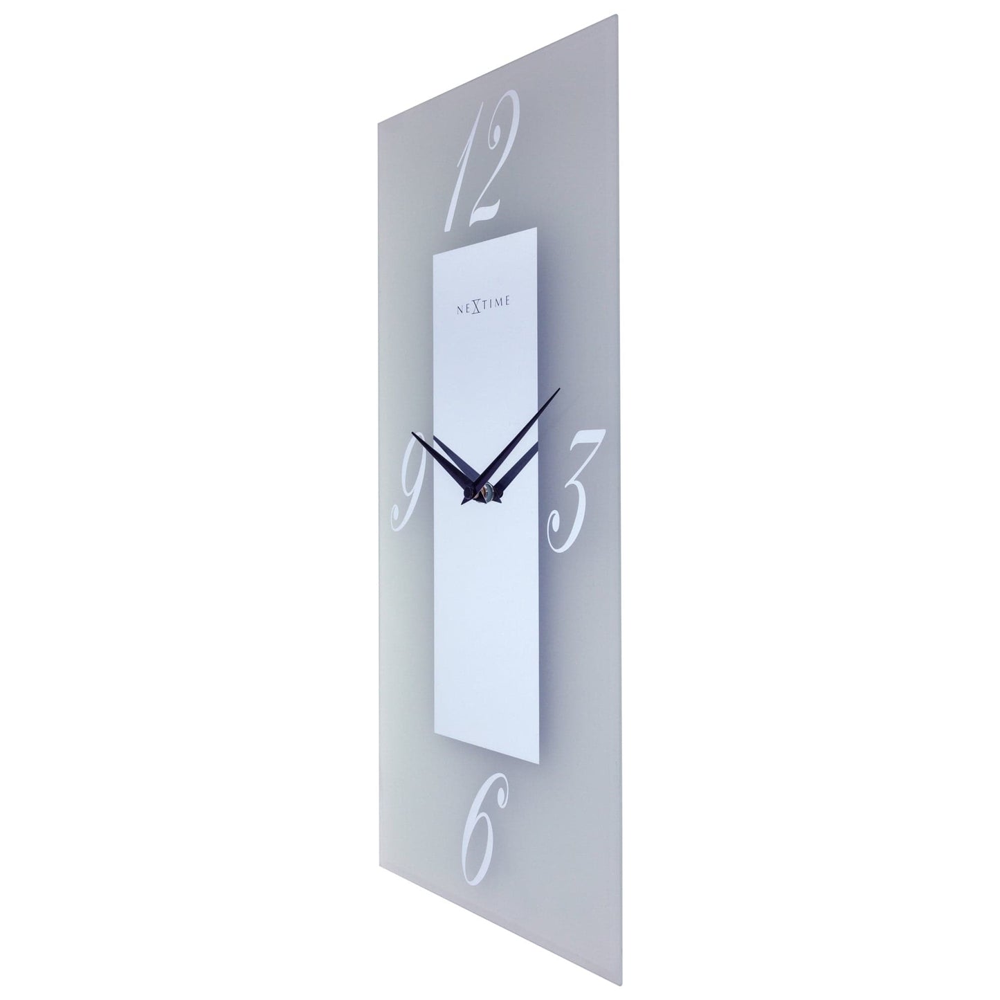 NeXtime Dali - Stille wandklok met mat glas - 20x50cm