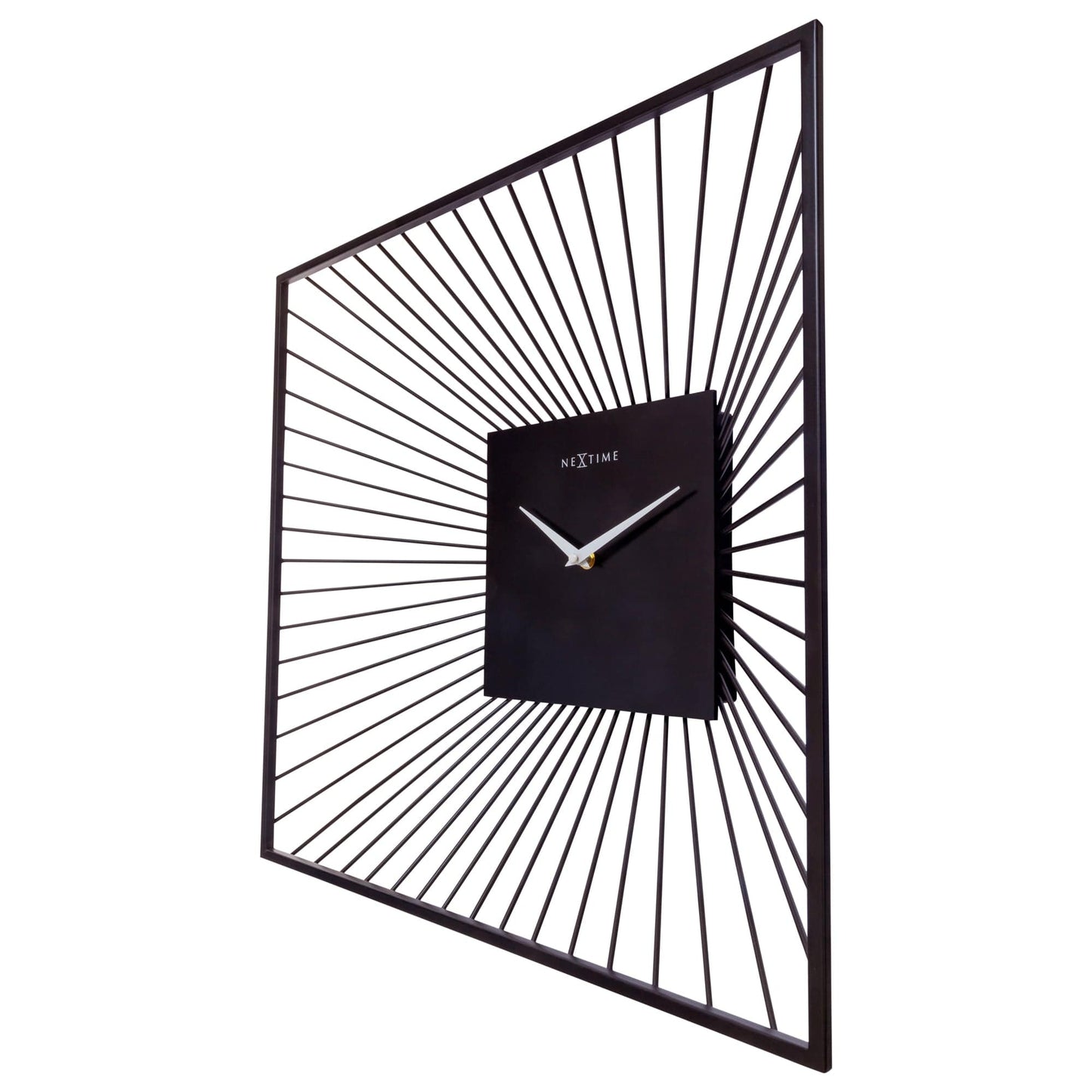 NeXtime Vasco Square - Moderne Wanddecoratie - Zwart Metaal