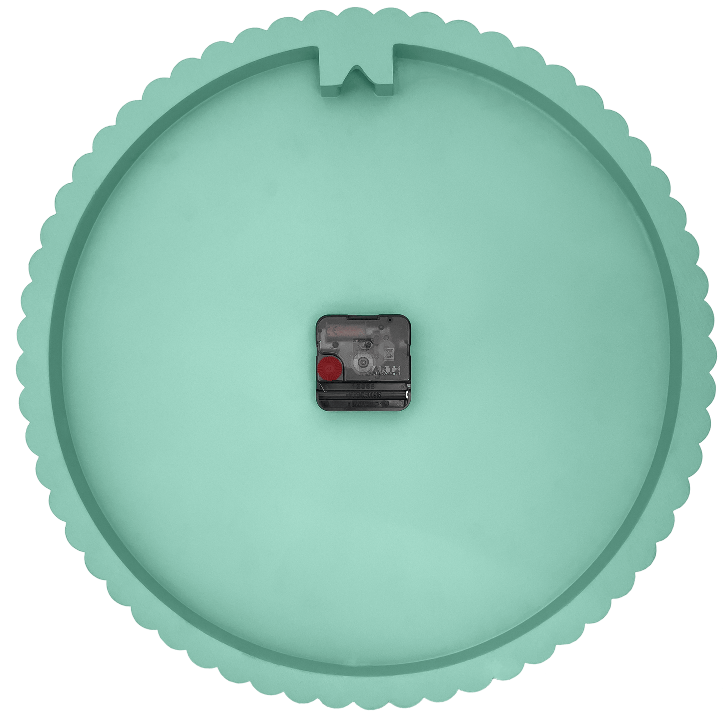 NeXtime Mousse Wandklok - Stille Retro Design Klok - 40cm Wit/Groen