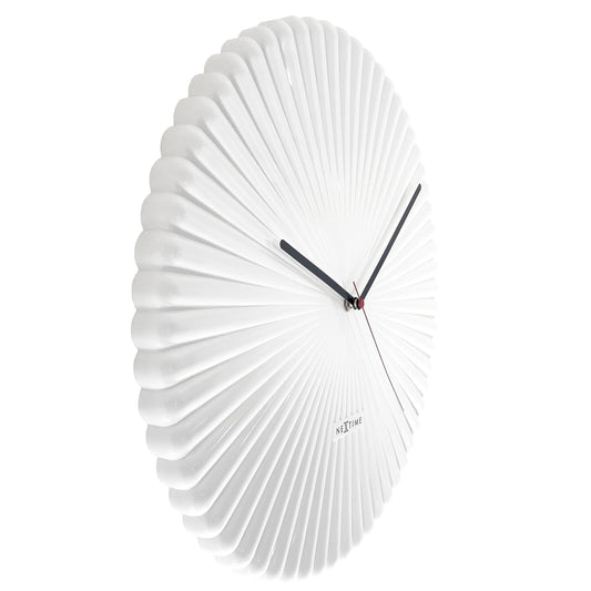 Comnox - NeXtime Mousse Wandklok - Stille Retro Design Klok - 40cm Wit/Groen