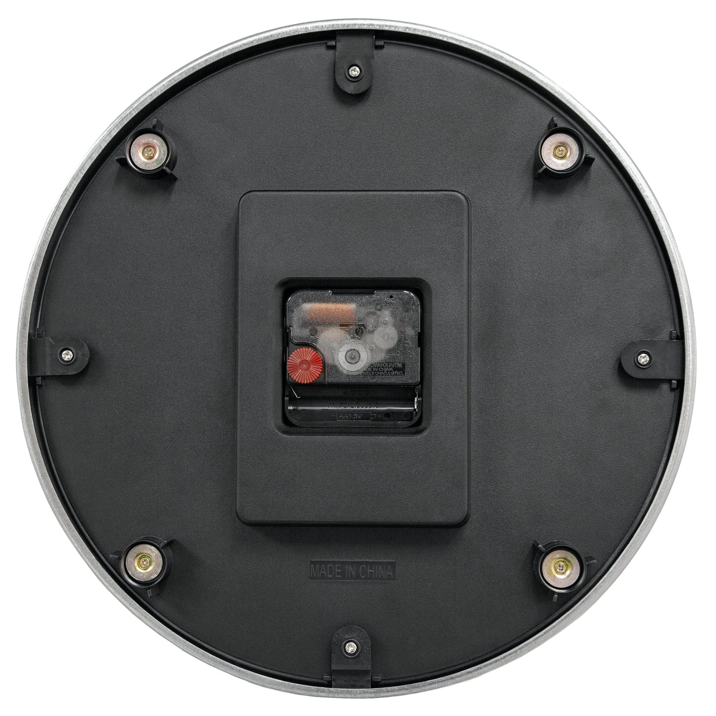 Comnox - NeXtime Double - Dubbelzijdige wandklok - Comfortabel zicht vanuit elke hoek - Stille werking - Aluminium - 32cm - zwart-wit