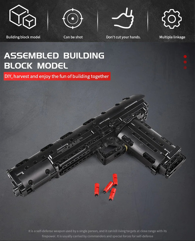 Comnox - Mould King - Desert Eagle Pistool Bouwset - 563 Stukjes - LEGO Compatible - Comnox Company