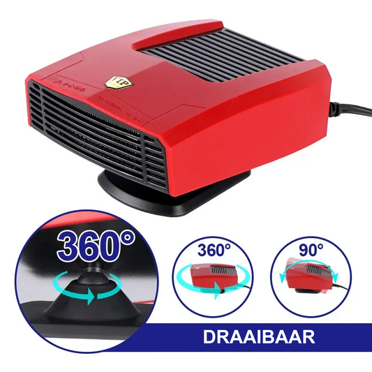 Comnox 4-in-1 Auto Verwarming – 600W – Voorruit Ontdooien & Destogen – Rood/Zwart – 24 Volt - Rood