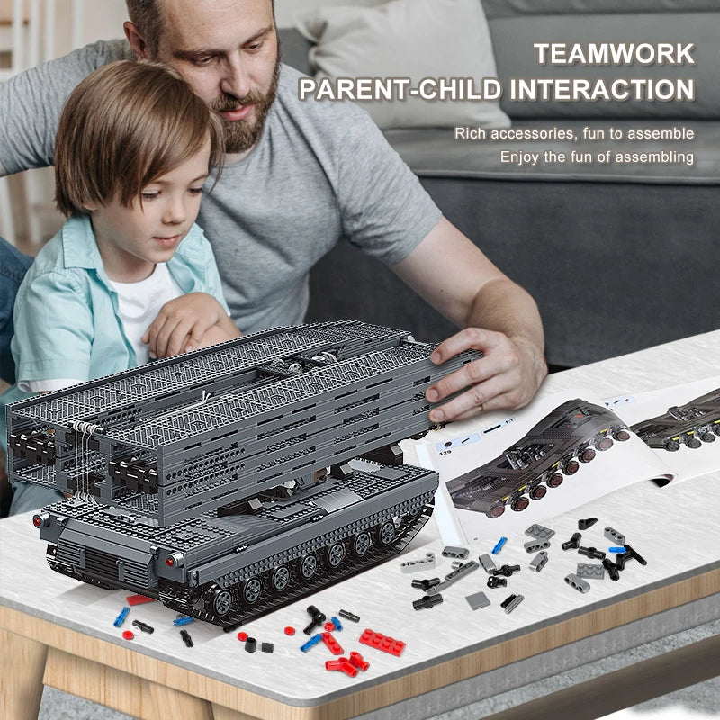 Comnox - Mould King - Technische Militaire Tank Bouwset - 2388 Stukjes - LEGO Compatible - Met Afstandsbediening - Comnox Company