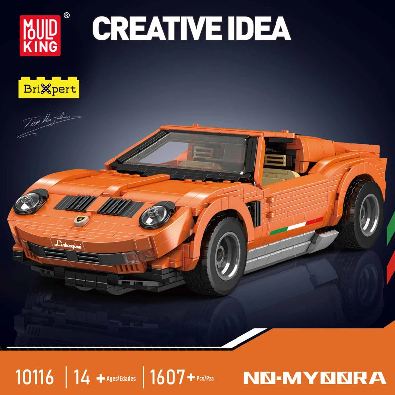 Comnox - Mould King Oranje Mura Sportwagen - 1607 Stukjes - LEGO Compatible - Technisch Speelgoed - Comnox Company
