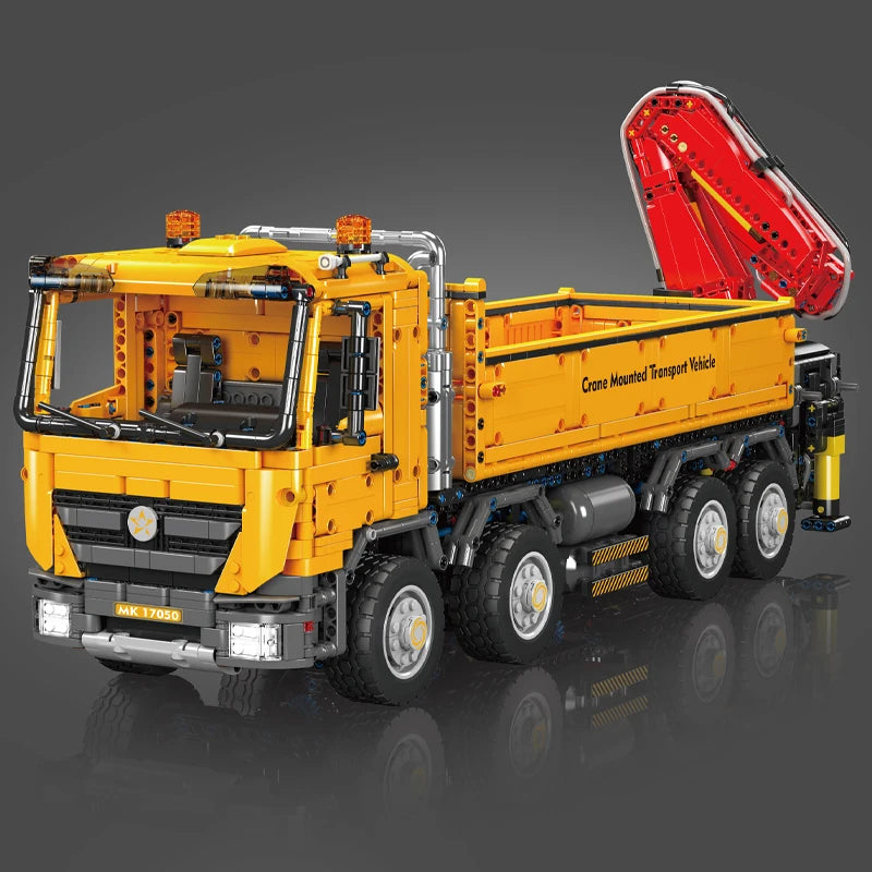 Comnox - Mould King - Technische Auto Bouwset - Zelfladende Kraan - Afstandsbediening - 4012 Stuks - Geavanceerd Model voor Bouw en Verzamelaars - RC Truck - Crane Transport Vehicle - LEGO Compatible - Comnox Company