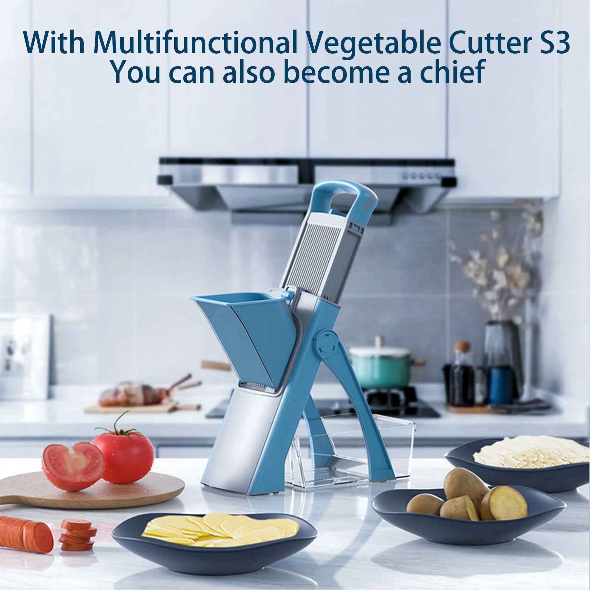 Comnox - Multifunctionele Groentesnijder & Rasp - Inklapbaar - Instelbare Dikte - RVS Mes - Handmatige Groente- en Fruitsnijmachine - Compact en Efficiënt Keukengereedschap - Groen - Comnox Company