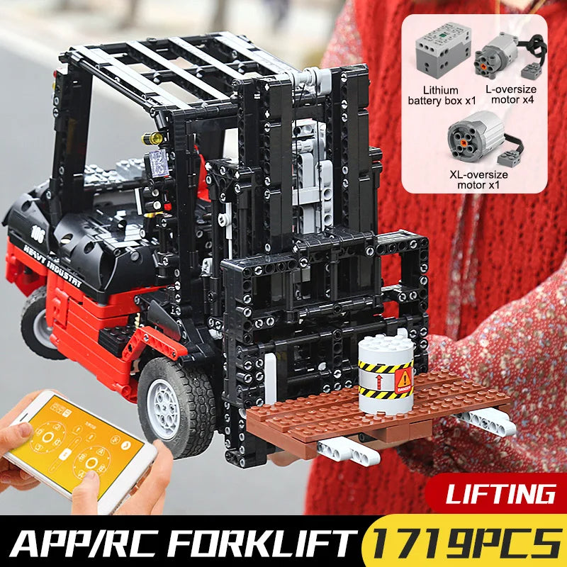 Comnox - Mould King - App RC Heftruck Bouwset - 1719 Stuks - Forklift - Technisch Speelgoed met Bluetooth en Afstandsbediening - LEGO Compatible - Comnox Company