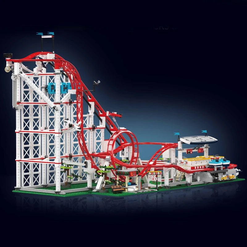 Comnox - Mould King - Technische Achtbaan Bouwset - 3646 Stuks - Gemotoriseerde Rollercoaster - Compatibel met LEGO - Speelgoed voor Fans van Pretparkmodellen - Comnox Company