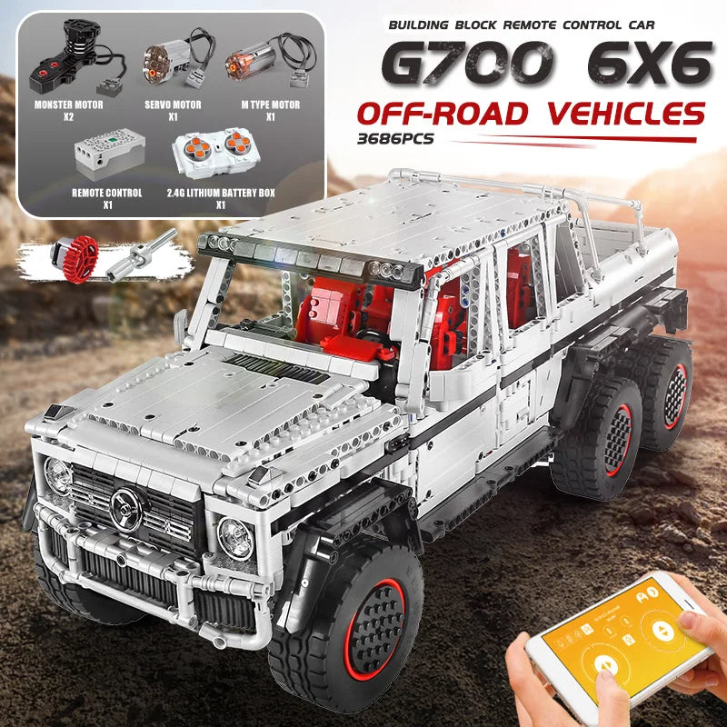 Comnox - Mould King G700 6x6 Off-Road Vehicle - 3686 Stukjes - LEGO Compatible - Technisch Speelgoed - Comnox Company