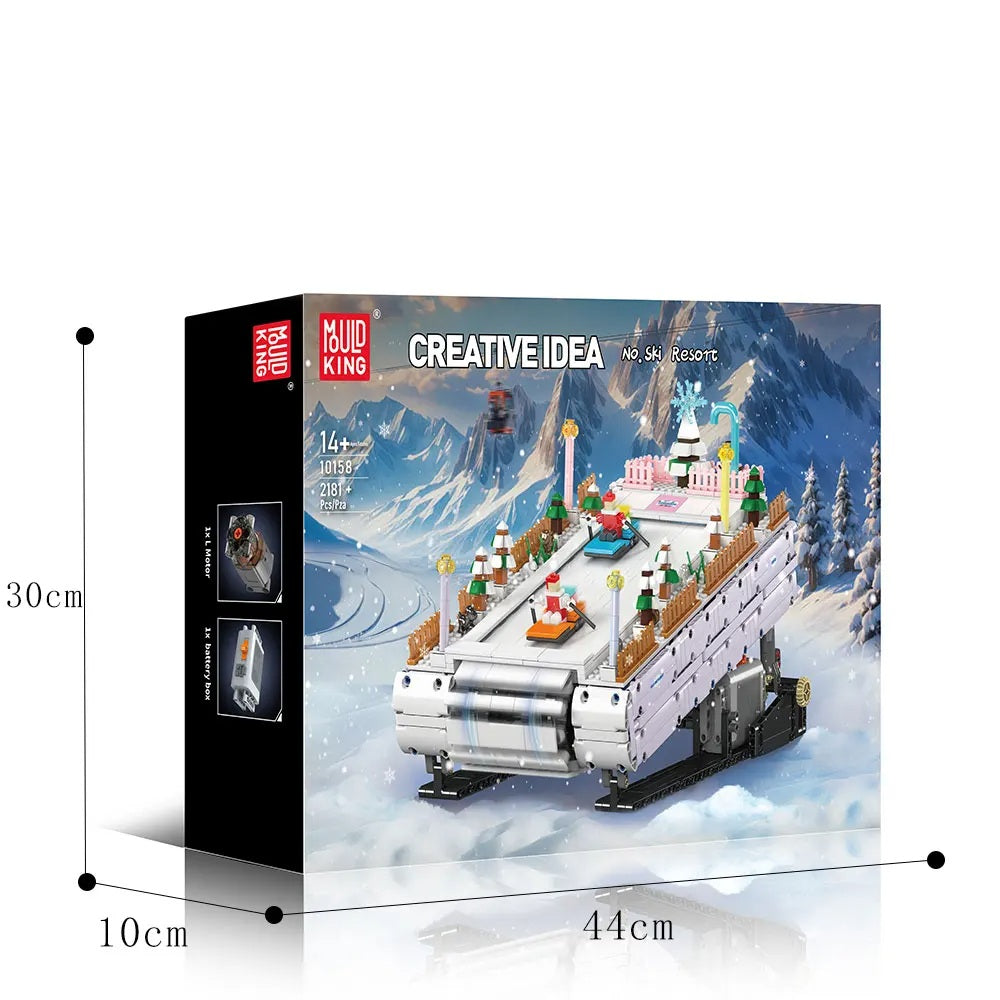 Comnox - Mould King - Kerst Ski-Resort - 2181 Stukjes - LEGO Compatible - Winter Bouwplezier - Comnox Company