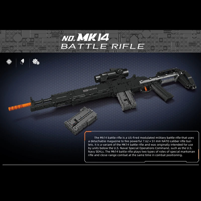 Comnox - Mould King - MK14 Battle Rifle Bouwset - 1606 Stukjes - LEGO Compatible - Comnox Company