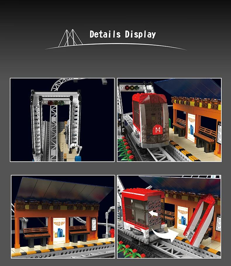 Comnox - Mould King - Urban Railcar Bouwset - 1488 Stukjes - LEGO Compatible - Technisch Speelgoed - Comnox Company