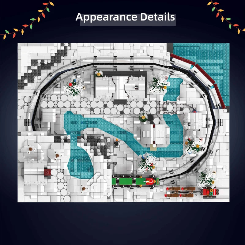 Comnox - Mould King - Kersttrein Wonderland - Gemotoriseerd Bouwpakket - 4234 Stenen - Remote Control Christmas Train Set - Speelgoed voor Kerstliefhebbers en Kinderen - LEGO Compatible