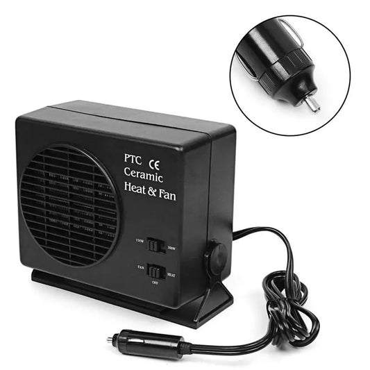 Comnox - Auto Voorruitontdooier en Verwarming - 2-in-1 Design - 12V - 150W/300W - Compacte Autoverwarmer - Car Heater Zwart - Comnox Company