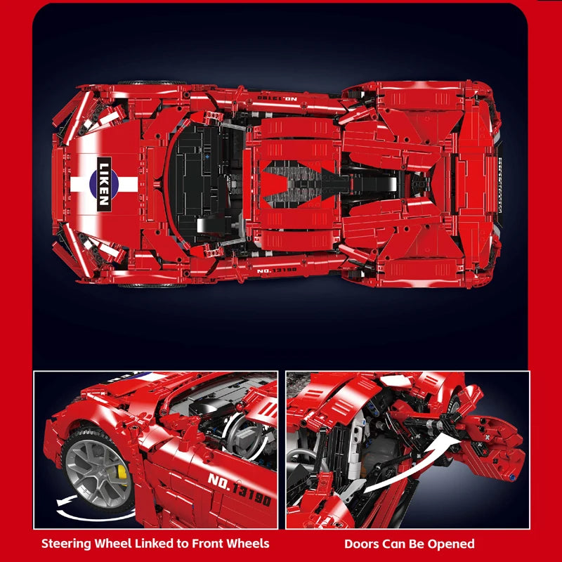 Comnox - Mould King - Lykan Hypersport Raceauto - 4070 Stukjes - LEGO Compatible - Comnox Company