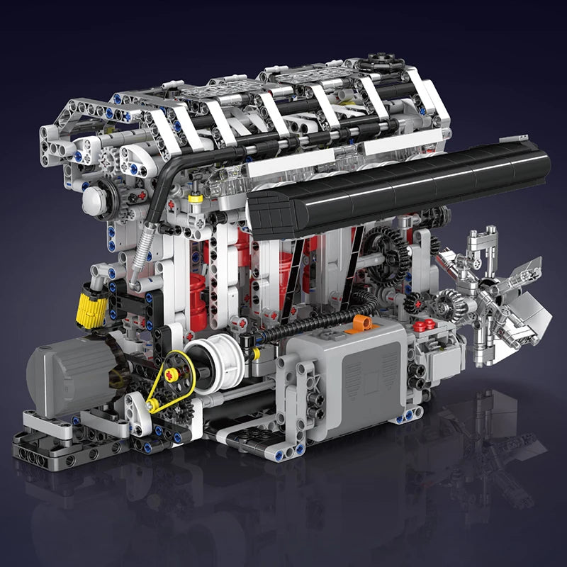Comnox - Mould King - L4 Benzinemotor Set - Technische Bouwstenen - Compatibel met LEGO - 1787 Onderdelen - Educatief Speelgoed voor Kinderen en Volwassenen - Comnox Company