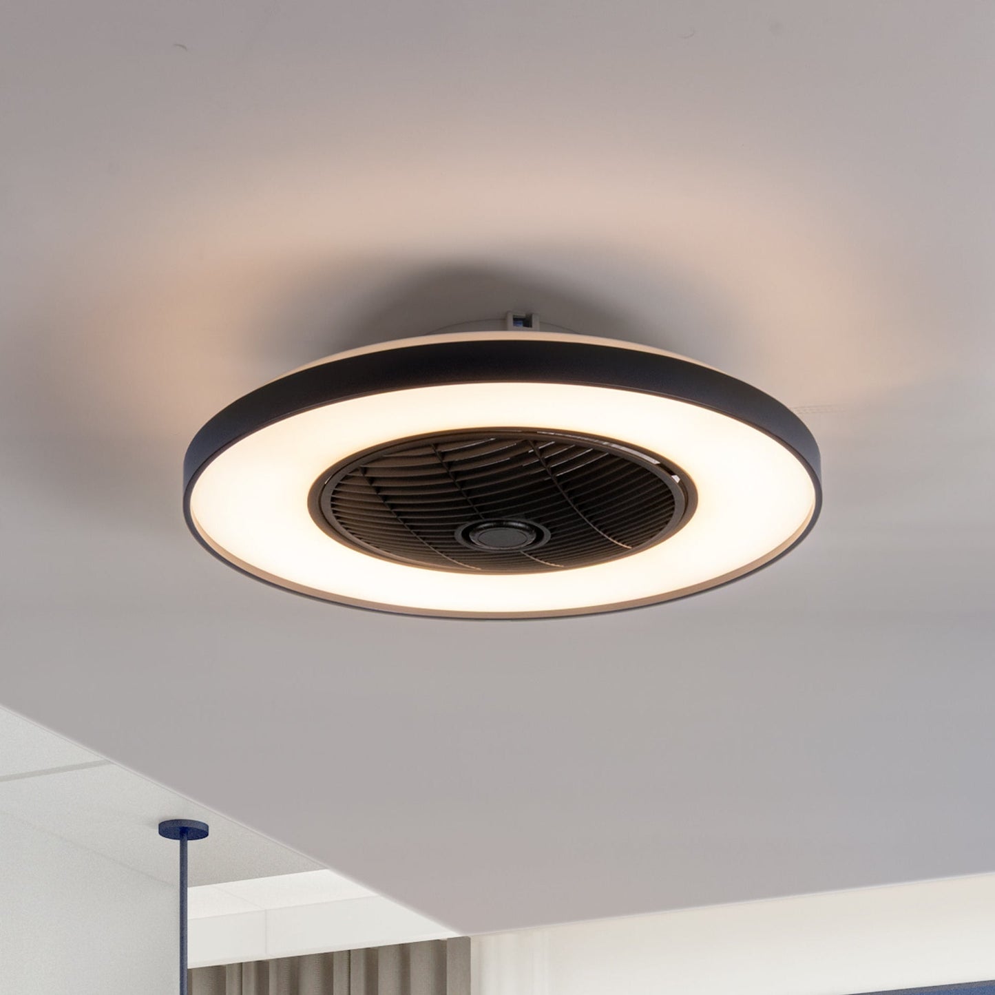 Proventa 3D Air Plafondlamp met Ventilator 60cm - Full room luchtcirculatie - Zomer & Winterstand – Licht en kleurtemperatuur instelbaar